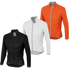 OEM outdoor waterproof recycled polyester men cycling jacket with reflective protection